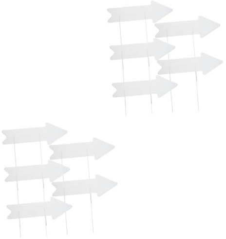 BESPORTBLE 10pièces Panneaux De Jardin Vierges avec Piquets Lot de Personnalisables pour Événements Extérieurs Idéaux pour Signalisation Directionnelle Et Publicité