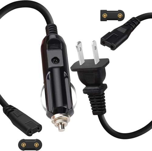 Cable eléctrico para fiambrera eléctrica, cable de 110 V, cable de alimentación calentado en ángulo de 24 V, cable de repuesto para fiambrera eléctrica, cargador de fiambrera para uso doméstico/coche