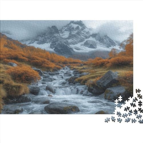 Alaska, US State for Adults Fun 1000 Piece Alaska US State Jigsaw Puzzles Home Decoration Education Game Toy Intellectual Game Stress Relief Toy Premium & Durable 1000pcs (75x50cm)