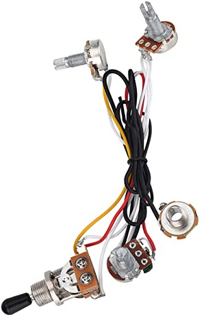Electric Guitar Wiring Harness 2 Volume 1 Tone 500k Pots 3 Way Switch