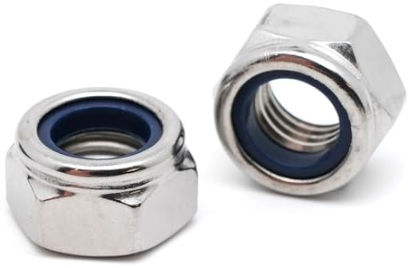 20 x Bremsmuttern M2.5 Edelstahl – selbstsichernde Muttern M2.5 aus Edelstahl A2 für Metallschrauben, Gewindestange, metrische Gewindeschrauben, unverlierbare Nylstop-Mutter DIN 985