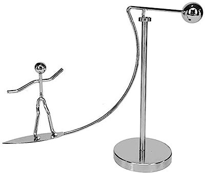 Abaodam Skater Balancierendes Lustiges Desktop mit Eisenkunst Wackelfigur für Schreibtisch Raumdekoration für Wissenschafts und Physikliebhaber