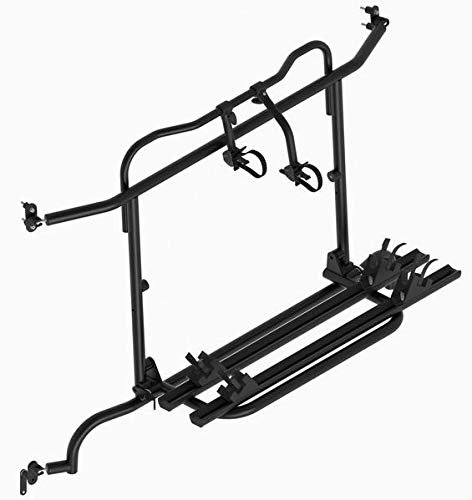 EuroCarry Fahrradträger Scharnierbefestigung 2 Fahrräder Kompatibel mit Mercedes Sprinter ab Bj. 2006-2018 VW Crafter Bj. 2006-2017 schwarz