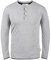 Indicode IDGifford Herren Longsleeve Langarmshirt Shirt mit Grandad-Ausschnitt Baumwollmischung Regular fit, Größe:L, Farbe:Light Grey Mix (913)