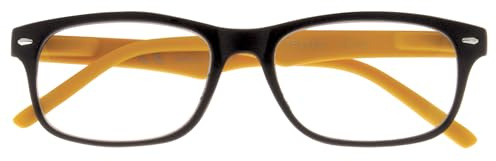 Occhiali da Lettura Zippo, Realizzati con Montatura dalle Linee Morbide, Ideale per Uomo e Donna, Diottria +2.50, Aste Color Giallo