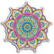 2 x 10 cm Mandala Rosa indische Vinyl-Aufkleber - Aufkleber Laptop Gepäck Geschenk # 19380 (10 cm breit)