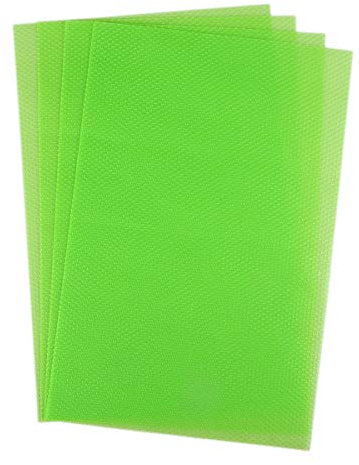 TOPBATHY, 4 tappetini per Frigorifero, 45 x 29 cm, Multifunzione, Antiscivolo, antimuffa, per cassetti e cassetti, Colore Verde