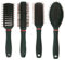 4er Set Haarbürsten Rundbürste, Allzweckbürste, Stylingbürste, Sassonbürste alle mit Softgriff