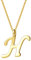 AGVANA Kette mit Buchstabe H Anhänger aus mit Gelb Gold Plattieren Namenskette Alphabet Initialen Halskette für Damen Mädchen mit Geschenkbox, Kettenlänge 40+5 cm