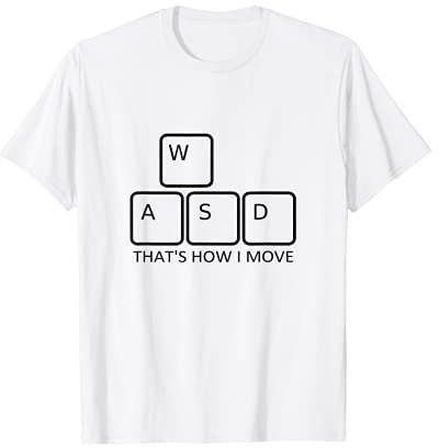 WASD Gaming Zocken PC Computer Videospiel Geschenkidee T-Shirt