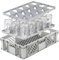 DIE BOX FABRIK Gläserkiste 600x400x150mm mit Einsatz für verschiedene Einsatzzwecke, Gläserkasten, Gläserkorb (15 Gläser 5x3)