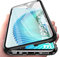 Orgsty Coque pour Honor Magic 6 Lite 5G, Coque d'adsorption magnétique Ultra Mince à 360° Housse de Protection en Avant et Arrière Verre Trempé Etui Transparent Métallique Antichoc, Noir