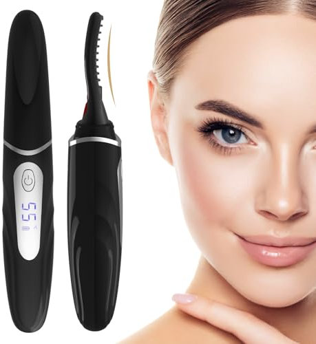Wimpernzange Beheizbar Beheizbare Wimpernzange Elektrische Wimpernzange USB Wiederaufladbar Wimpernzange mit 4 Beheizten Einstellungen Beheizte Wimpernzange für Mädchen und Frauen