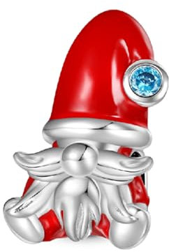 GNOCE Charm Perle Halloween Geist Wichtel Charm 925 Sterlingsilber Beads Charms für Frauen und Mädchen Schmuckgeschenk für Ehefrau und Tochter (Weihnachtswichtel)