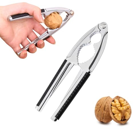 Nussknacker Walnüsse,Walnussknacker Edelstahl für Haselnüsse Pistazien | Hochwertiger Hand Nutcracker Walnuts Metall,Multifunktionaler Nußknacker mit Rutschfestem Griff,Haselnussknacker Nussöffner