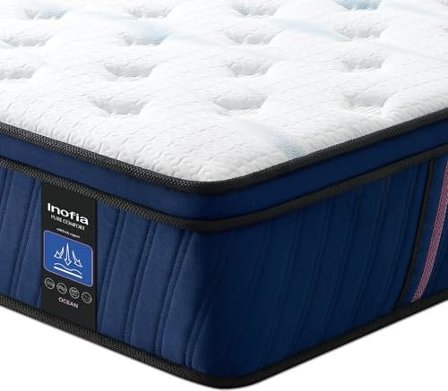 Inofia Matratze 90 x 200 cm Ocean-Taschenfederkernmatratze H2/H3, Hohe 30cm mit 7-Zonen-Einzeltaschenfedern Memory Foam und 3D-Luftungstechnologie für erholsamen Schlaf, 100 Nächte Probeschlafen