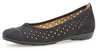 Gabor Damen Klassische Ballerinas, Frauen Flats,Ausgehschuhe,Abendschuhe,Slip-ons,klassisch elegant,Ballerinen,Pumps,Nightblue,38.5 EU / 5.5 UK