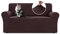 BellaHills Wasserdicht Sofabezug Übergröße 2 Sitzer (170-185cm), Stretch Sofa Cover, Elastischer Sofa Cover Mit Armlehnen, Katze Couch Überwurf, Braun
