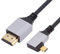 NFHK Câble HDTV micro HDMI 2.1 ultra fin, coudé à 90 degrés vers la droite 8K 4K Hyper Super Flexible Slim Cord Type-A to Type-D for Camera HDTV 50cm