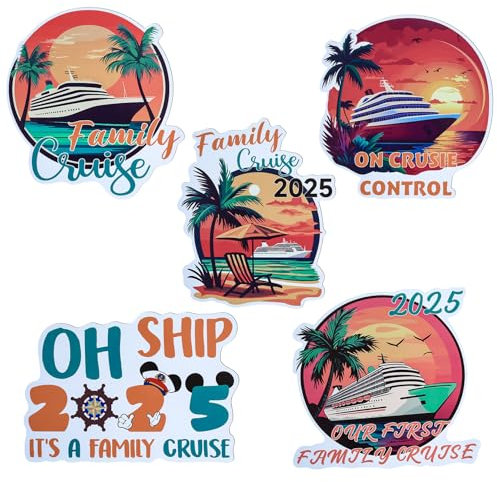 2025 Cruise Essential Door Decorations Magnetic Decal for Disney DCL Lines Birthday Family Stickers (Familycruise)