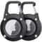 Holder for AirTag, 2-Pack Waterproof Keyring with Apple Airtag, Durable Scratch-Resistant Airtag Keychain Secure Holder with Lock Case Protective Cover Accessories for Keys, Luggage, and More-Black