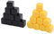 16 Mm Schwarz Gelber Plastik Impact Proof Dice, DIY -Set mit Aufbewahrungstasche Ideal für Brettspiele, Würfelspiele, Mathe -Spiele