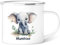 GRAVURZEILE Emaille Tasse für Kinder - Tiere Elefant - Personalisiert mit Namen - versch. Tiermotive zur Auswahl - 300 ml - Trinkbecher für Kinder - Geschenk für Jungen & Mädchen
