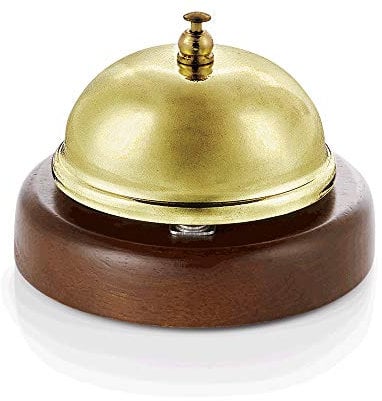 WAS - Campanello per reception con base in legno