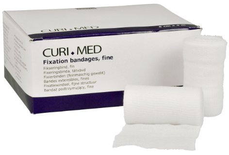 CURI MED Mullfixierbinde - 6 cm x 4 m - elastisch - weiß - 20 Stück