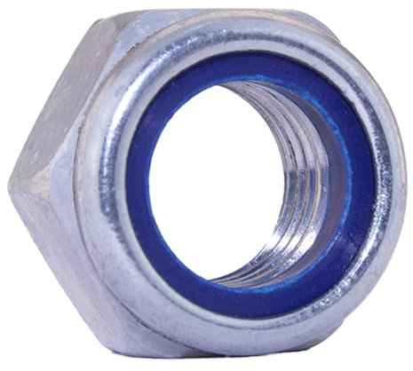 Sechskantmuttern M12 selbstsichernd DIN 985 Edelstahl A2 (10 Stück) - Sicherungsmuttern Stopmuttern Klemmmuttern Muttern V2A