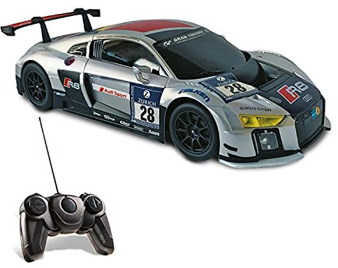 MONDO Motors, AUDI R8 LMS, Modello in Scala 1: 18, fino a 8 km/h di Velocità, Auto Giocattolo per Bambini, Multicolore, 63386