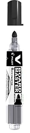 Pilot BEGREEN V Board Master Marker trocken abwischbar Rundspitze M 4 mm 10 Stück schwarz