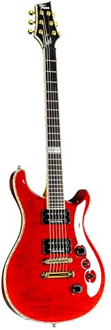 Fame Forum Custom Flamed Maple Top Transparent Red