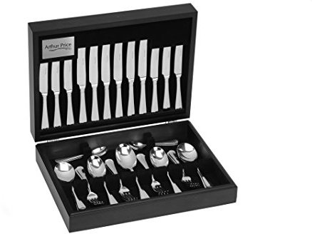 Arthur Price 88-Piece Classic Rattail Canteen, Silver