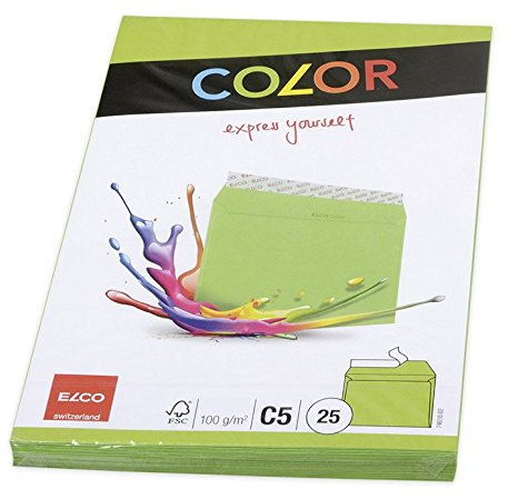 Elco 74618.62 Color Briefumschlag, C5, 100 g, intensivgrün