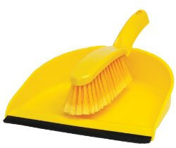 Dustpan and Soft Brush Set - Yellow