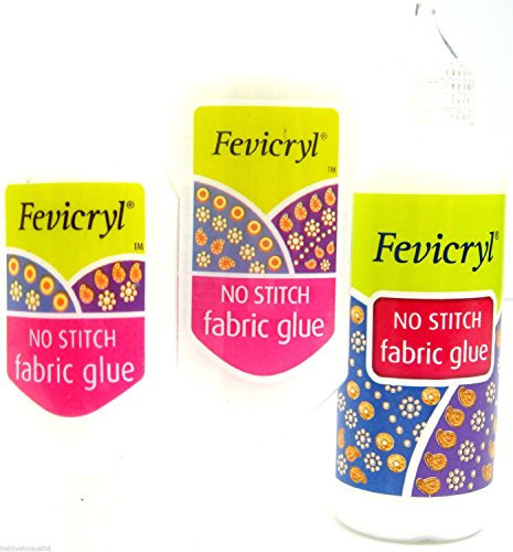 Fabric No Stitch Clear Glue for Sequins, Diamante Gems, and Textile (30ml)