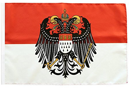 Flaggenfritze® Flagge Deutschland Stadt Köln mit großem Wappen - 30 x 45 cm