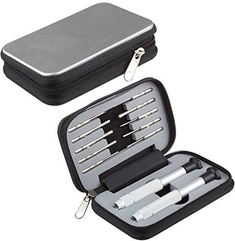 Lilware Universal 10 in 1 Aluminium Wallet Screwdriver Kit for Electronic Devices.Black