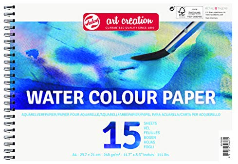 Talens Art Creation A4 Watercolour Paper 15 Sheets, White