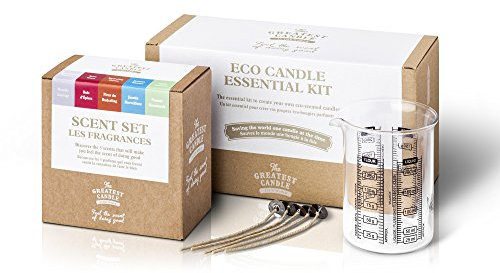 The Greatest Candle in the World DIY Essencial Kit von Kerzen, pflanzliches Wachs, Weiß, 24 x 14 x 15 cm