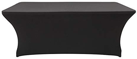 EBETA E 6TF Biertischhussen Stretchhusse Stretchtischabdeckung Tischhussen, Biertisch-Husse Hussen für Bierzeltgarnitur 183 * 76 * 76 cm (Schwarz)