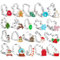 20 Stück Weihnachts-Ausstechformen für Weihnachts-/Urlaubs-/Wunderland-Party-Zubehör – inklusive Handschuh, Lebkuchen, Engel, Zuckerstange etc.