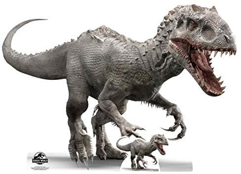 Star Cutouts SC1284 Offizieller Jurassic World Indominus Rex (Side View) Dinosaurier Party und Sammlerobjekt, 92 cm hoch, mehrfarbig