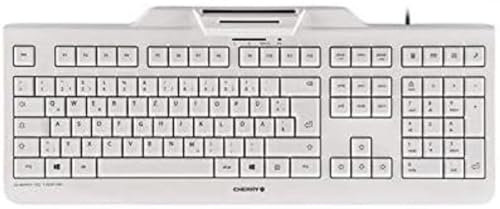 CHERRY KC 1000 SC・Volle Größe (100%)・Kabelgebunden・USB・QWERTY・Weiß・(JK-A0100US-0) (EAN: 4025112085369)