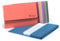 indigo® Premium Foolscap Document Wallet Half Flap 285gsm Capacity 32mm (Assorted, Pack of 10)