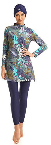 seafanny Damen-Badeanzug, 3-teilig, Hijab Burkini, Muslimische Badebekleidung 2XL(46)
