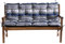 Gutekissen® Bankkissen, Sitzkissen, Gartenkissen, Steppkissen, Doppelkissen, Sitzmöbel, Gartenschaukel, Gartenmöbel L (160x60x50, Blau-grau 2)
