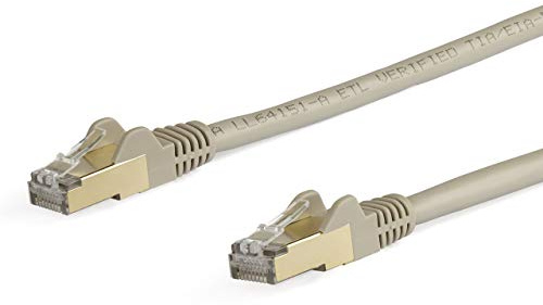 StarTech.com Patchkabel CAT6a (7 m, grau, RJ45-Snagless-Steckverbinder, CAT6a-STP-Kabel, Kupferdraht, Netzwerkkabel)