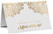 Partycards Marque Place Mariage - 50 Pièces Déjà Rainurées et Faciles à Étiqueter, Ornements Dorés, Marque Place Anniversaire, Bapteme et Décoration Mariage Deco Mariage Decoration Mariage